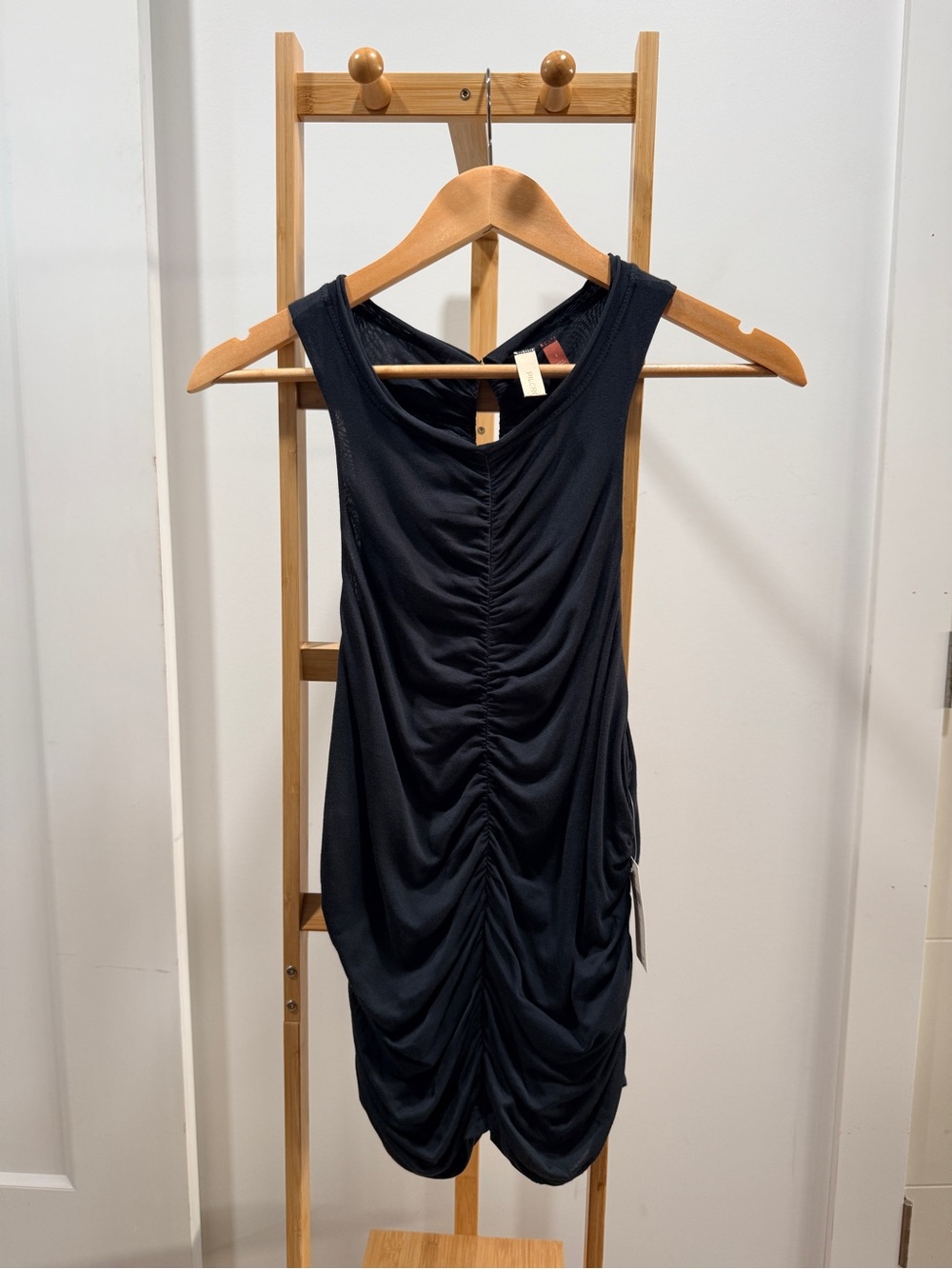 Pilcro Black Ruched Sleeveless Tank Anthropologie